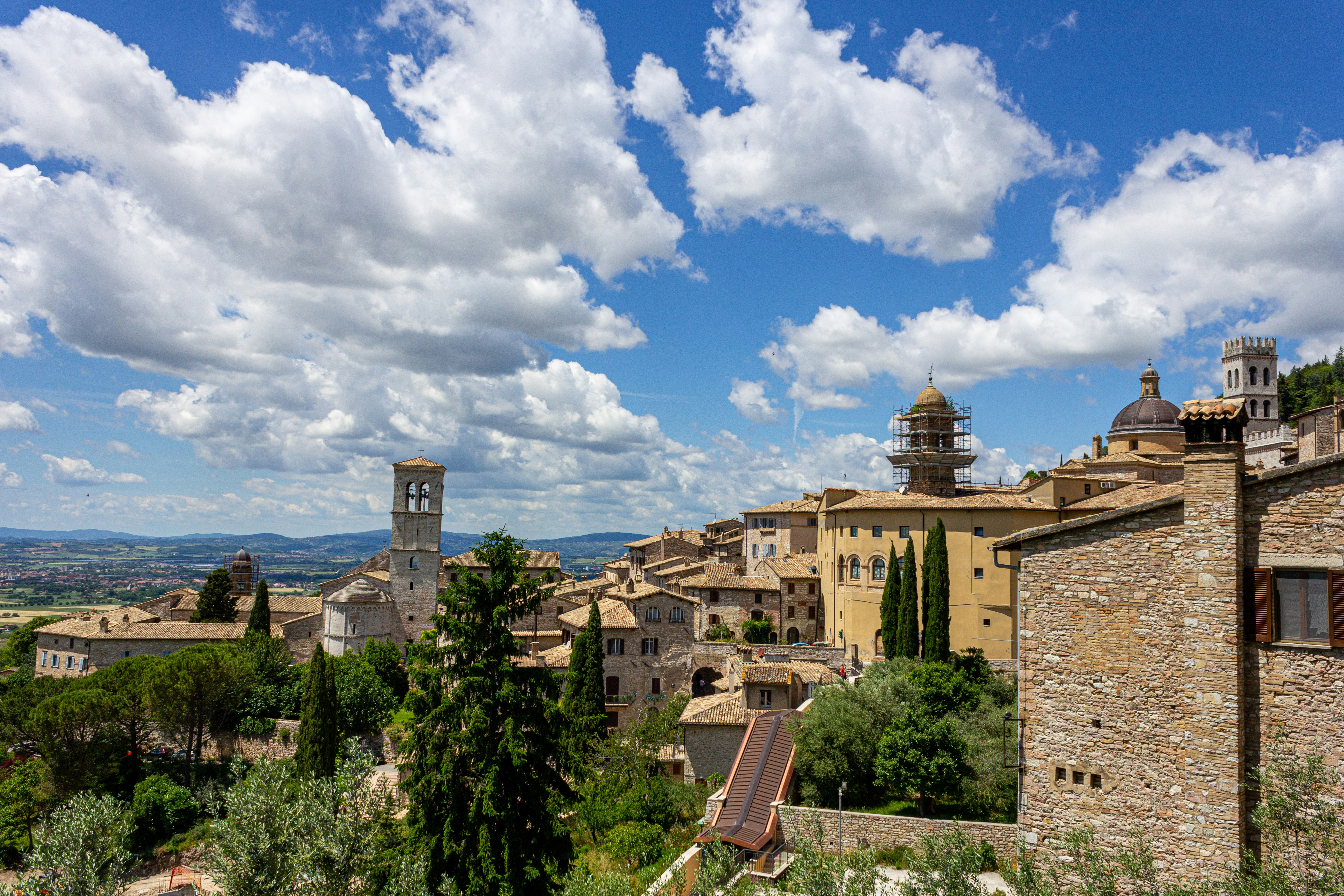 Scenic view of Assisi, Italy