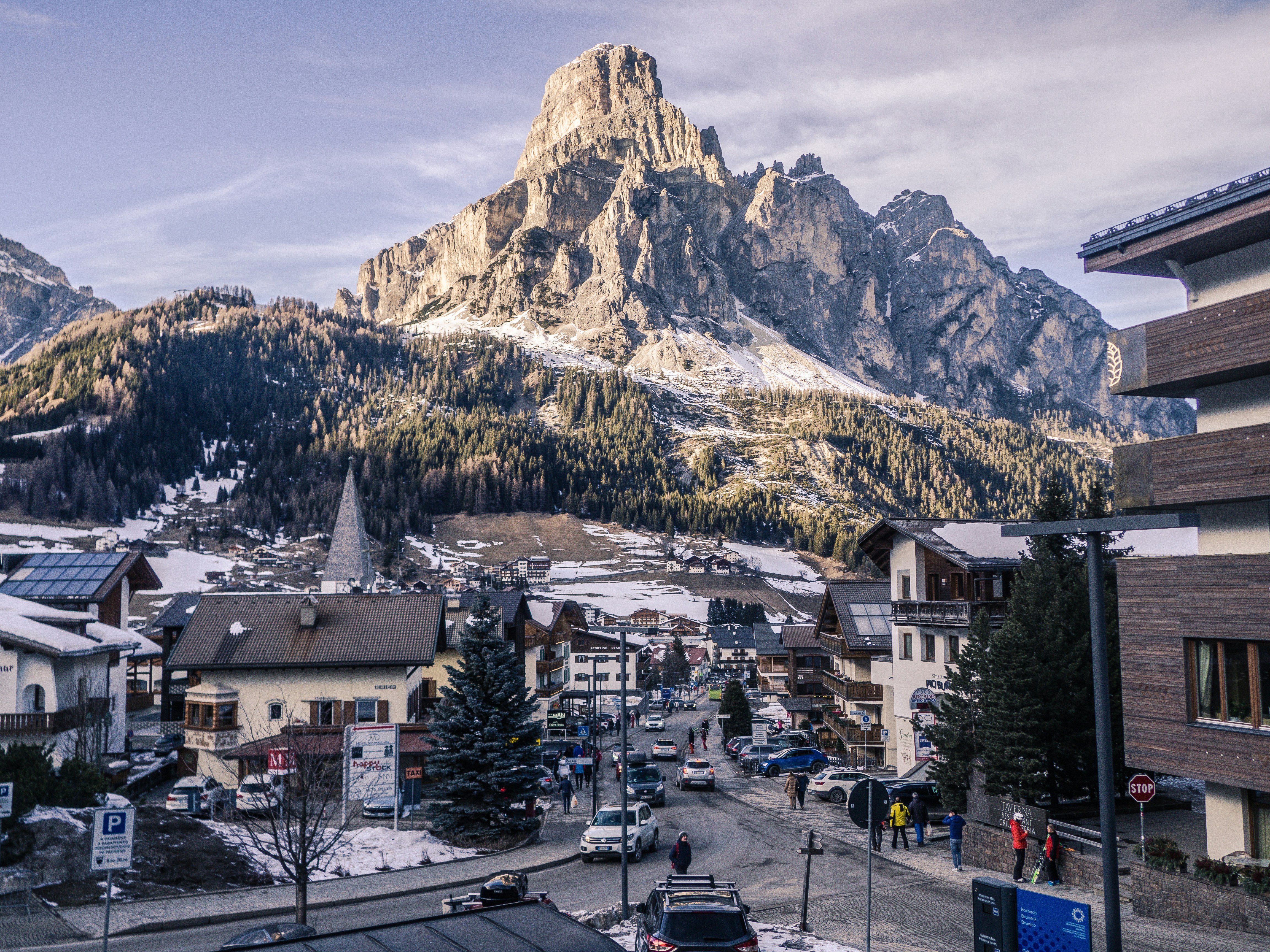 Scenic view of Corvara, Italy