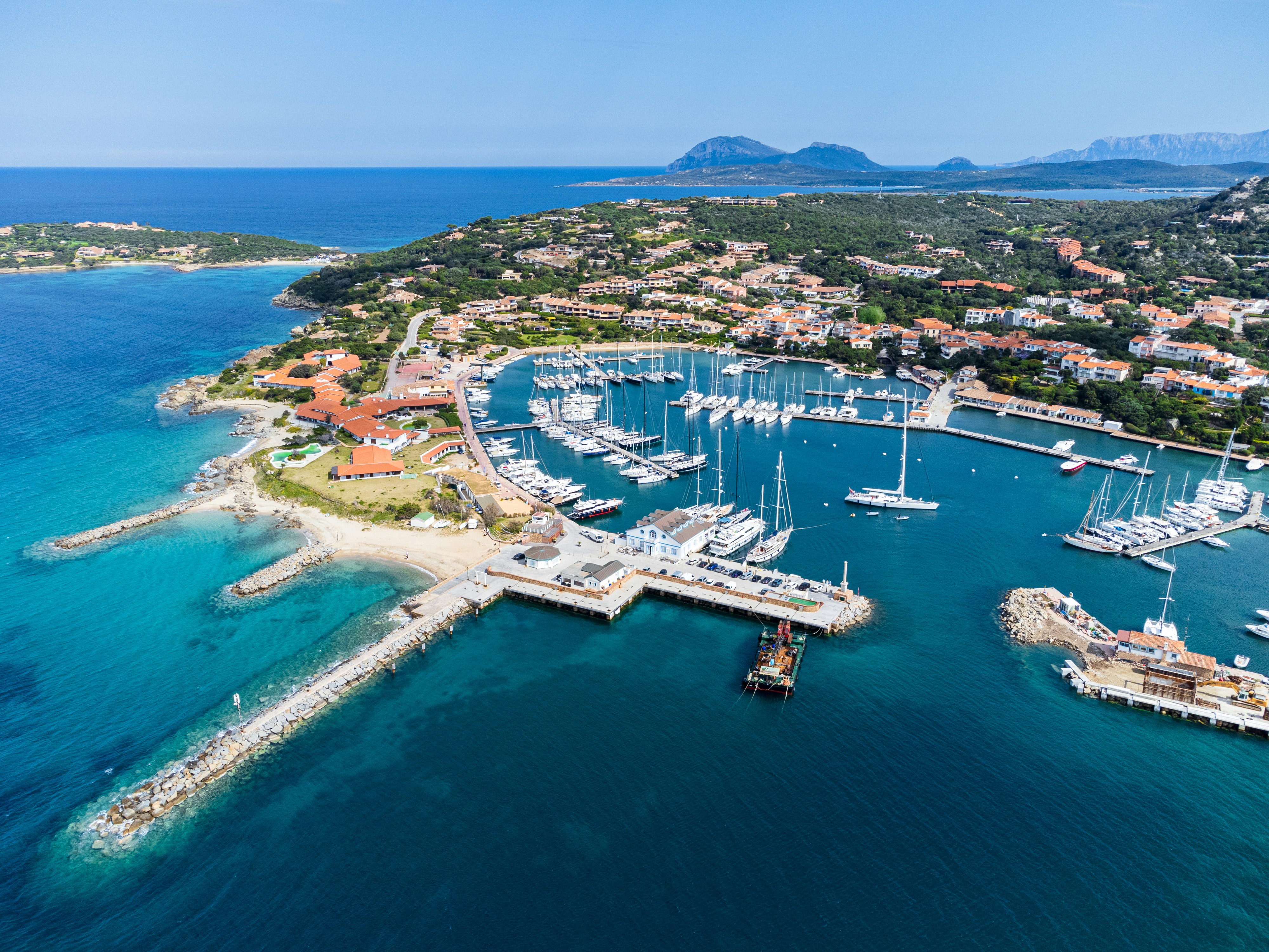 Scenic view of Porto Rotondo, Italy