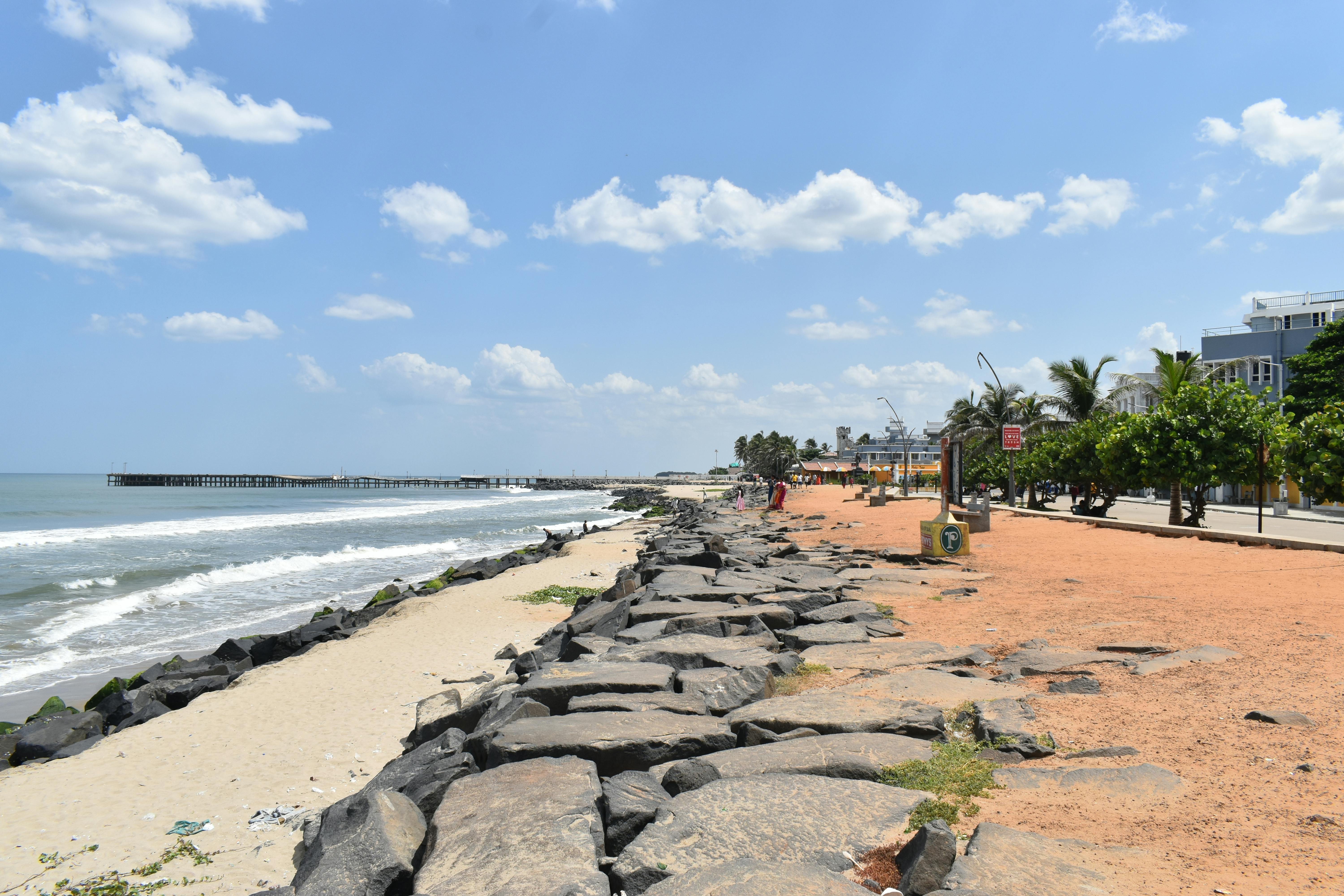 Scenic view of Puducherry, India