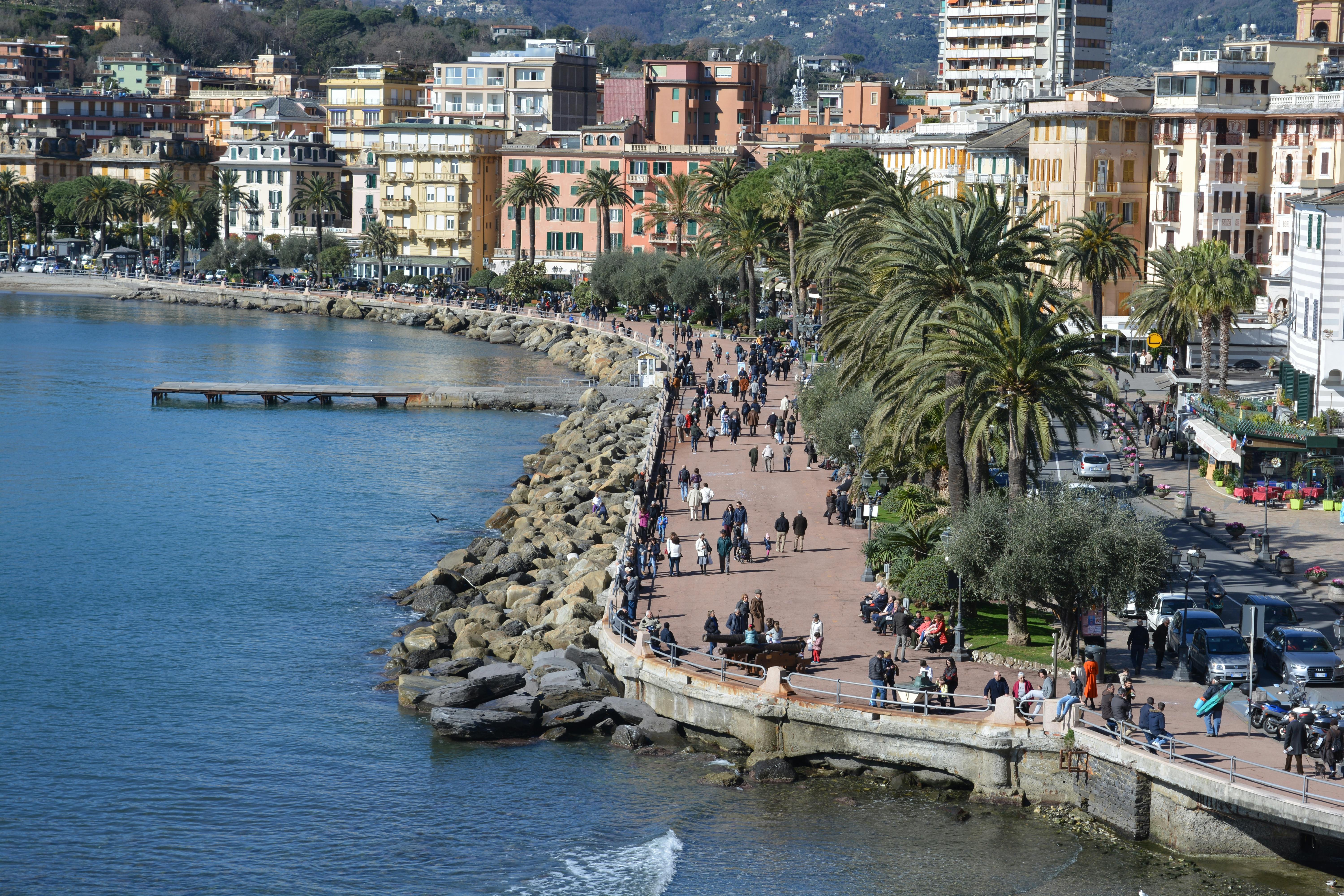 Scenic view of Rapallo, Italy