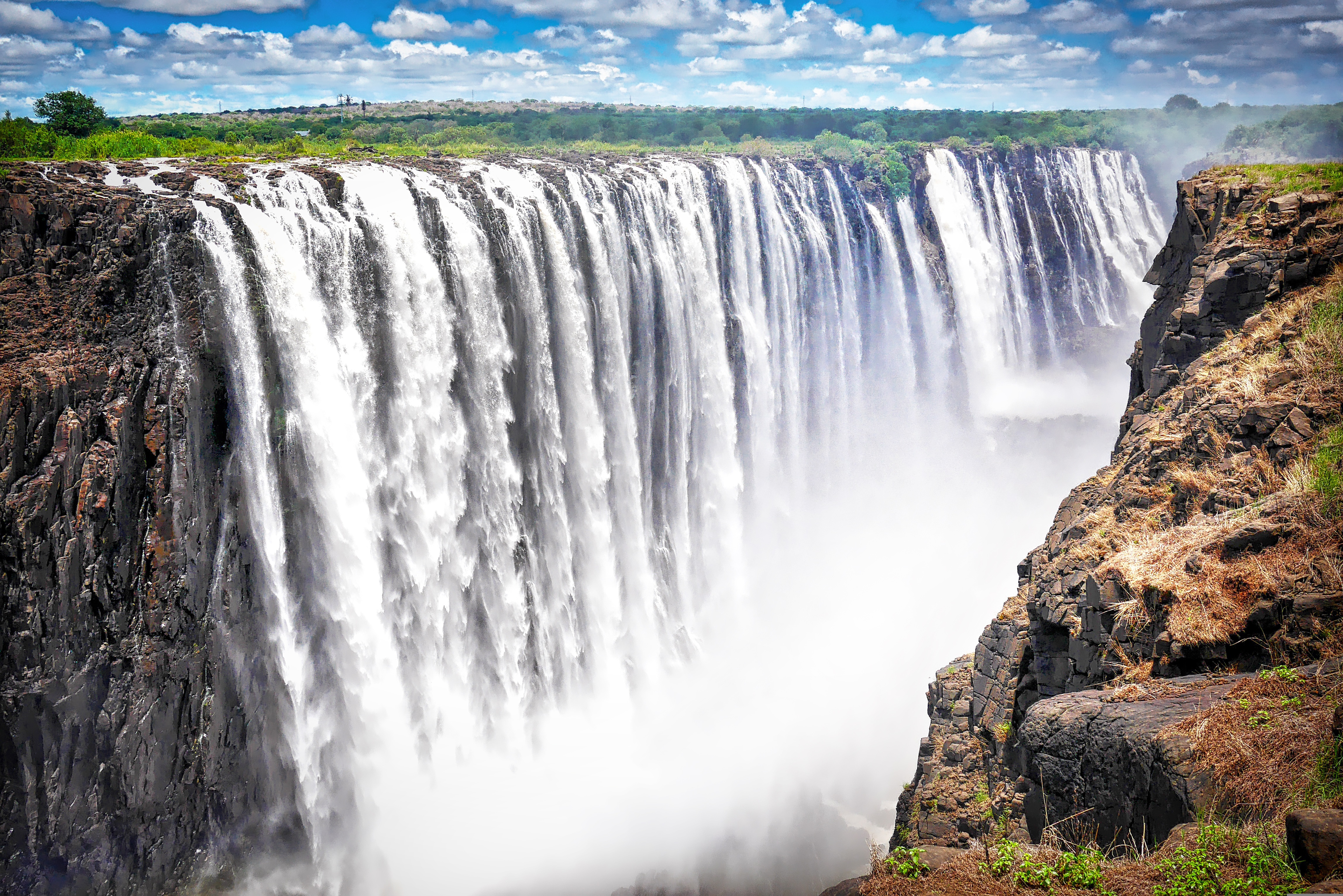 Scenic view of Victoria Falls, Zimbabwe